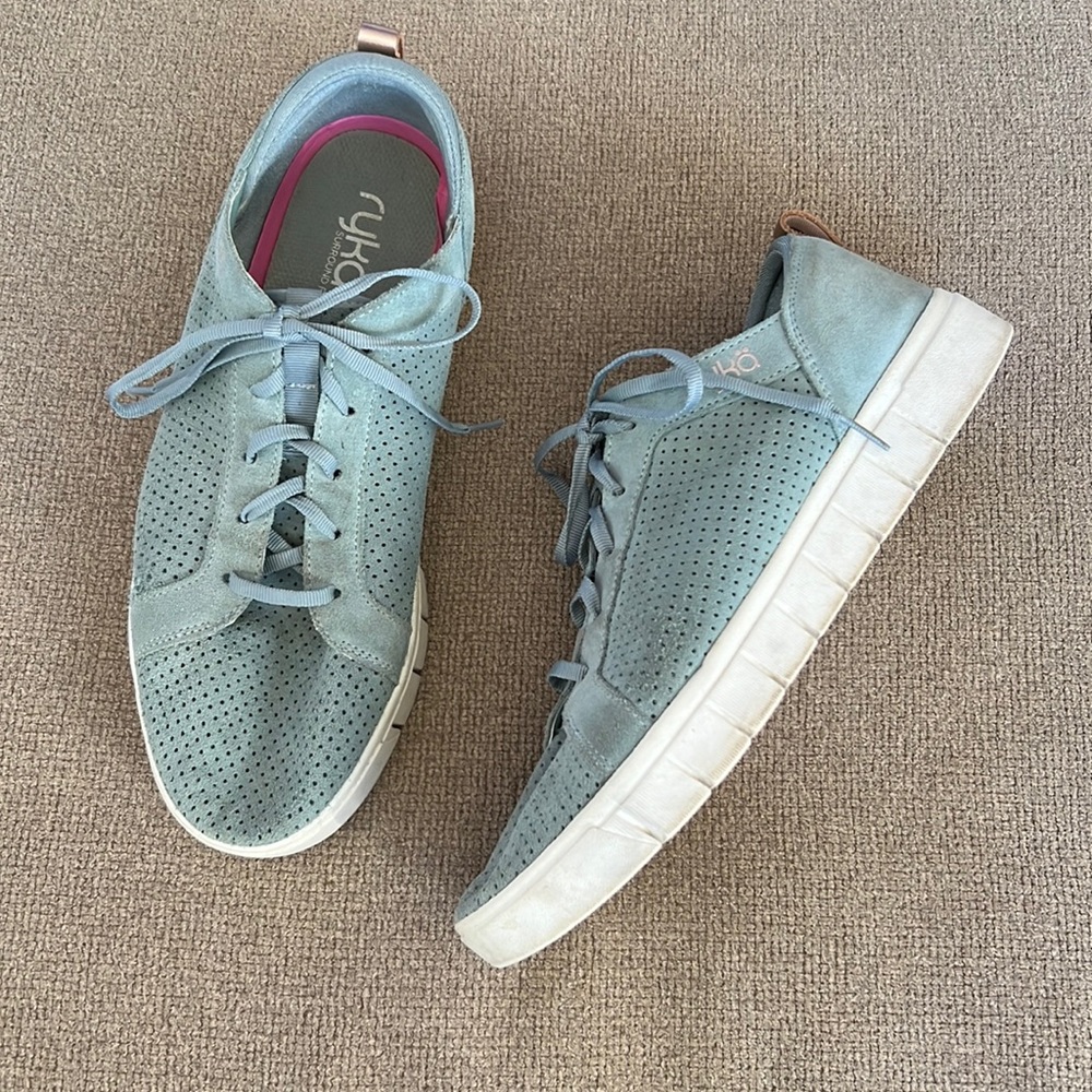 Ryka kaiku suede Oxford athletic lace up sneakers size 11 women’s blue